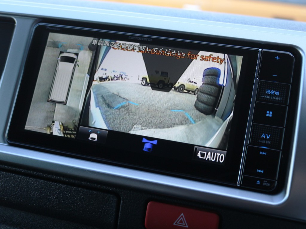 メーカーオプション　パノラミックビューモニター！車体を上から見たような映像をナビに映し出します♪