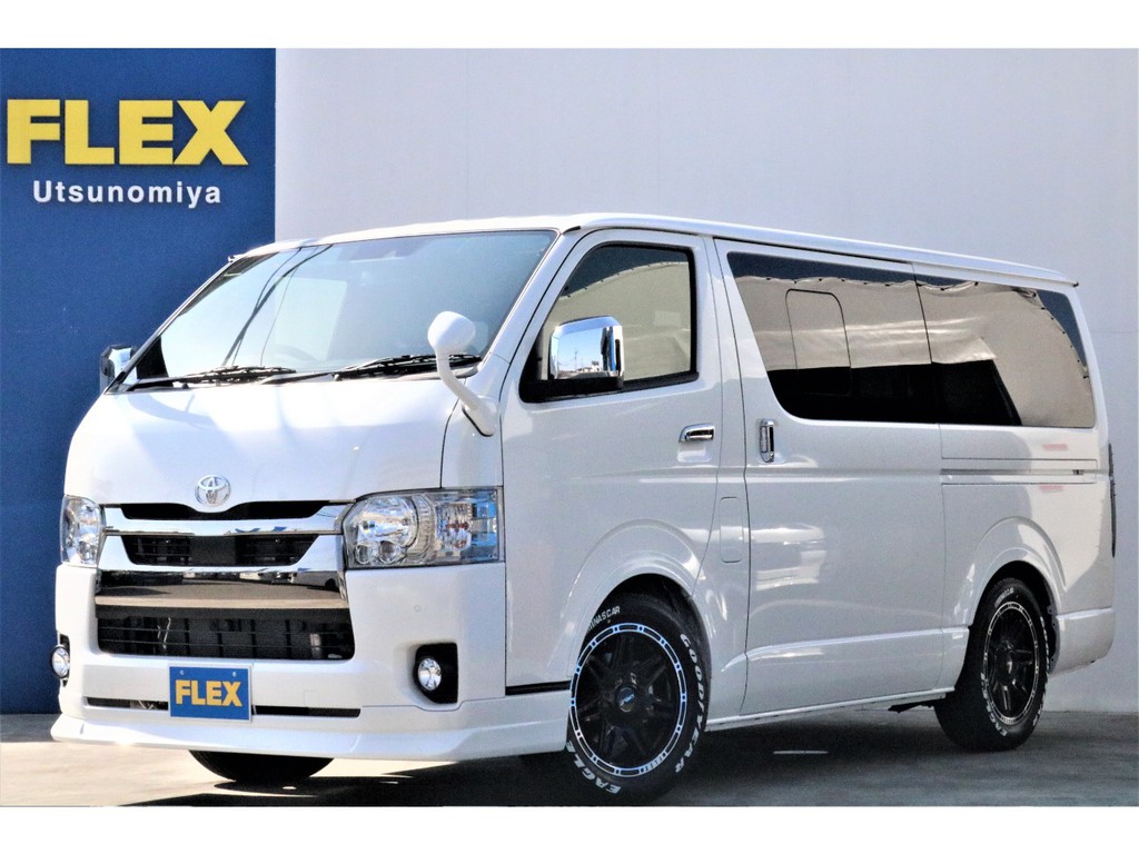 【新車】ハイエースＳ－ＧＬロング　ダークプライムⅡ２．８ディーゼル２ＷＤ　小窓付きフローリングパッケージ