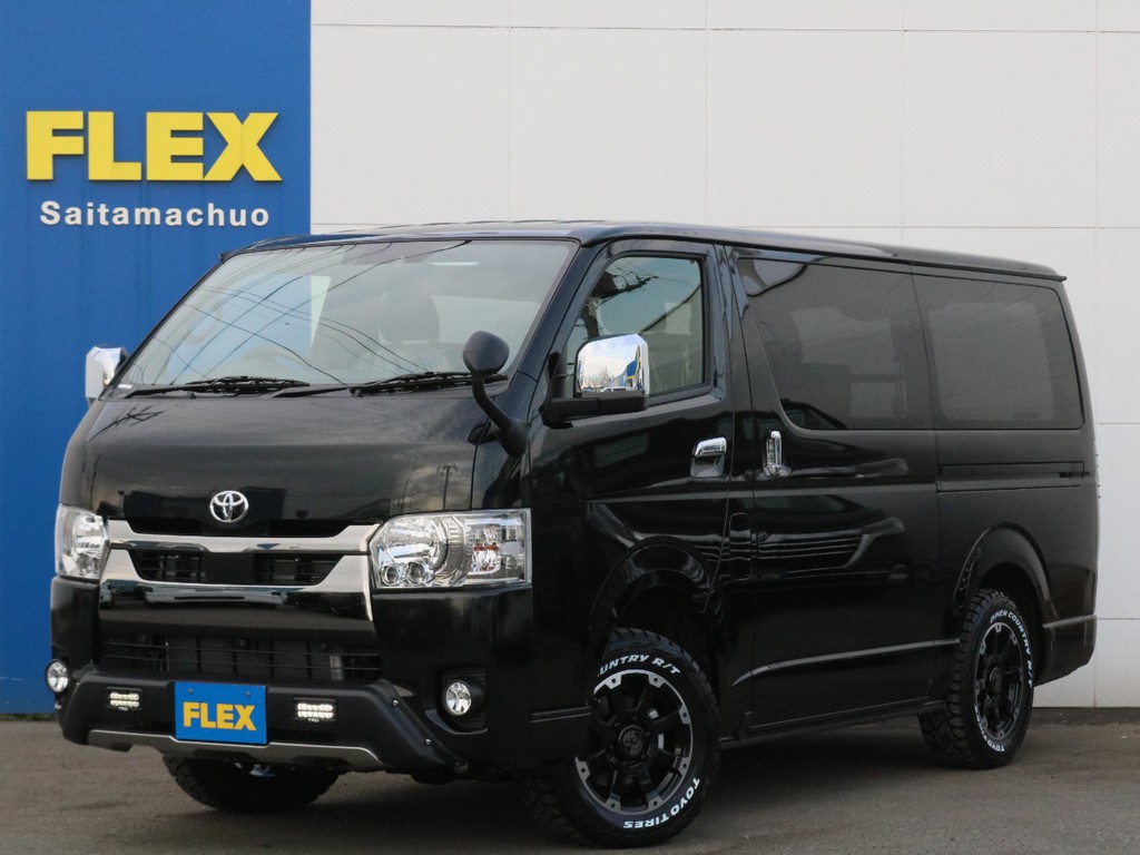 トヨタ ハイエースバン 2 8 スーパーgl ダークプライム ロングボディ ディーゼルターボ 4wd 車探しなら中古車 新車の専門店flex フレックス へ
