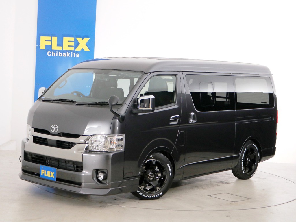 新車未登録　ハイエースバン　Ｓ－ＧＬ　ワイド　特別仕様車【ダークプライムⅡ】　５人乗り１ナンバー登録　ディーゼルターボ２ＷＤ　ライトカスタムＰＫＧ！