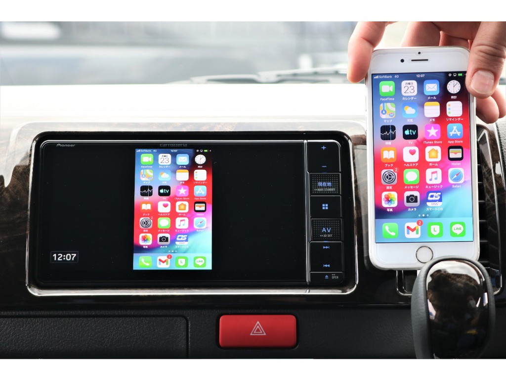 パイオニア製フルセグナビ搭載！ご好評のＨＤＭＩによるスマホミラーリング接続も忘れていませんよ☆