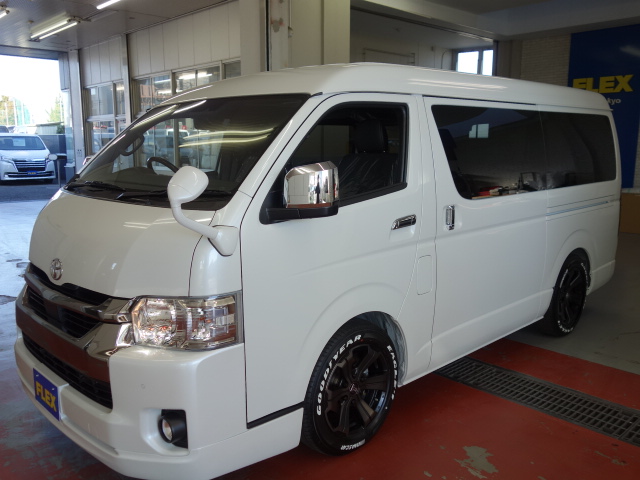 新車ハイエースＶダークプライムⅡワイド２８００ディーゼルナビパッケージ入庫致しました！！店頭在庫車、即納車可能になります！！