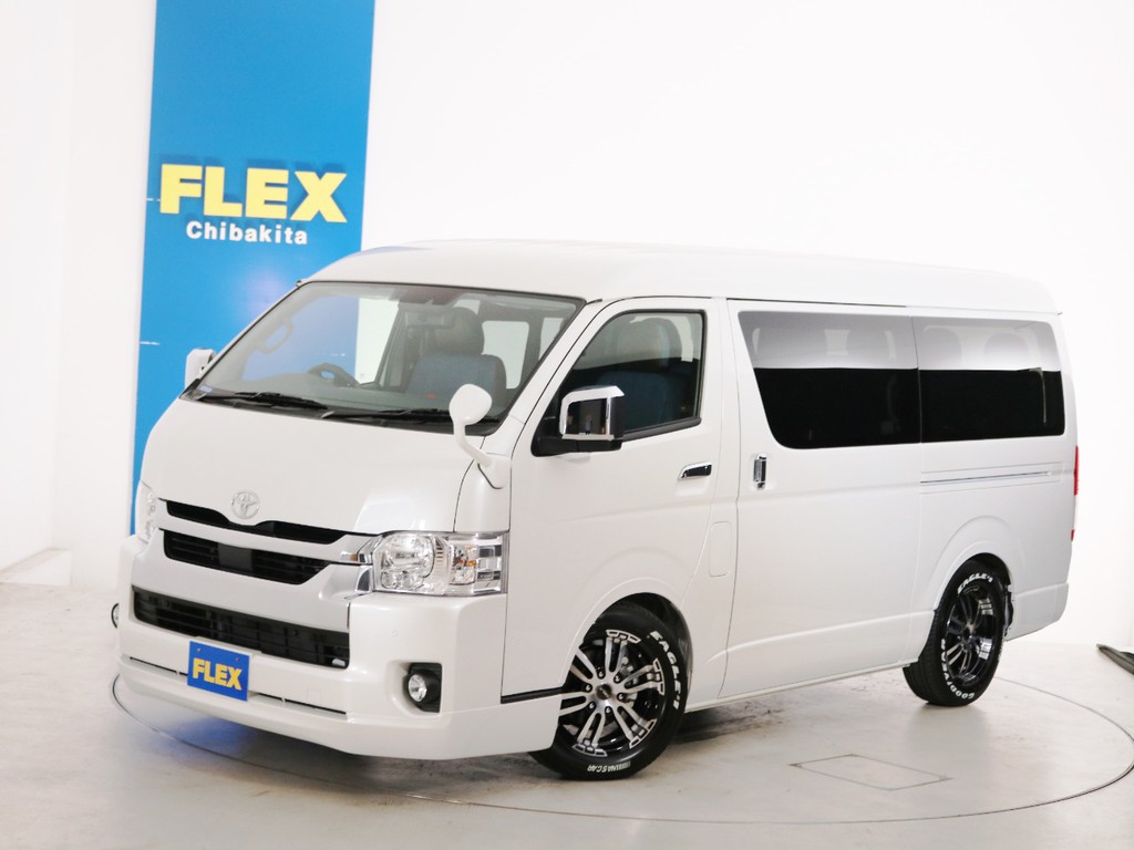 新車未登録　ハイエースワゴンＧＬ　１０人乗り３ナンバー登録　ガソリン２ＷＤ　ＦＬＥＸオリジナル内装アレンジ【Ｖｅｒ１．５デニム】！