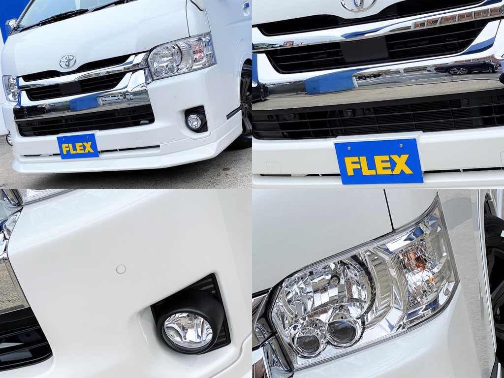 ＦＬＥＸオリジナル ＤｅｌｆｉｎｏＬｉｎｅフロントスポイラーをセット！！フロントカメラ レーダーブレーキ インテリジェントクリアランスソナー ＬＥＤヘッドライトもついてますよ☆