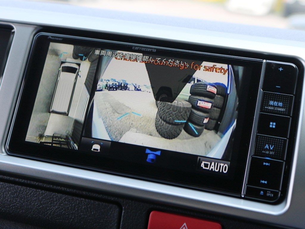 メーカーオプション　パノラミックビューモニター！車体を上から見たような映像をナビに映し出します♪