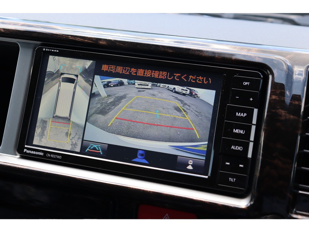 6型からパノラミックビューモニターの追加が可能となりました！駐車時の飛び出し事故を防止するパーキングサポートブレーキ搭載！