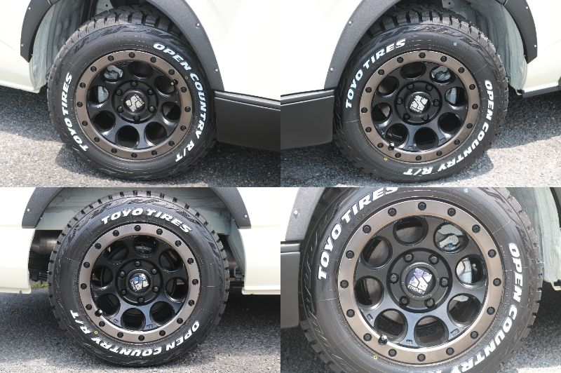 ＸＪ０３　１６インチアルミホイール＆ＴＯＹＯ　オープンカントリータイヤ☆４ＷＤらしいワイルドな足元！！