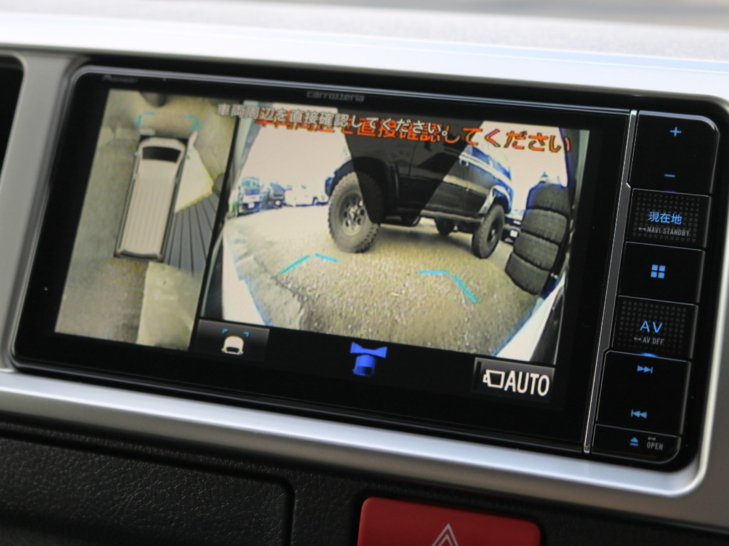 メーカーオプション　パノラミックビューモニター！車体を上から見たような映像をナビに映し出します♪