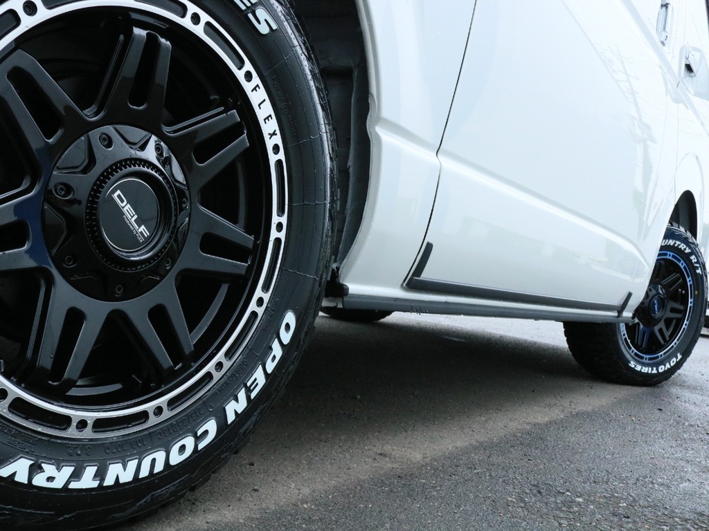 FLEXオリジナルDelf04(16インチ)にオープンカントリータイヤを装着！