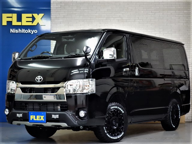 新車ハイエースＶダークプライムⅡ２８００ディーゼル４ＷＤ８インチＳＤナビ装備オリジナルベットＫＩＴ装着済み！！店頭在庫車、即納車ご対応可能になります！！