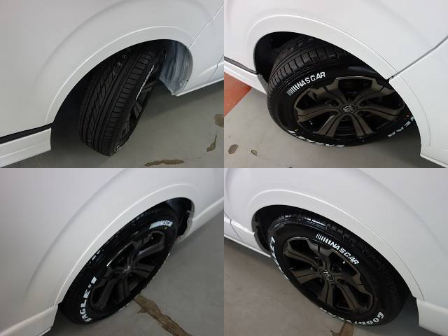 オリジナルオーバーフェンダーは装着するだけで25mmのローダウンルックになり、車検にも対応する製品となります♪