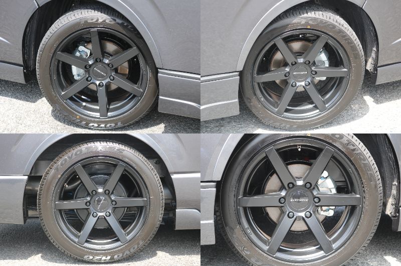 ＳＤ－６マットブラック１８インチアルミホイール！タイヤはＴＯＹＯ製Ｈ２０を装備☆