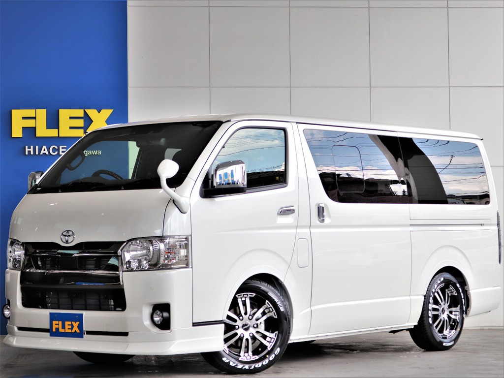 新車　ハイエースS-GLダークプライムⅡ　ディーゼルターボ２WD　嬉しいスライドドア小窓付き♪　力強い走りが魅力の１台です！！即納車可能！