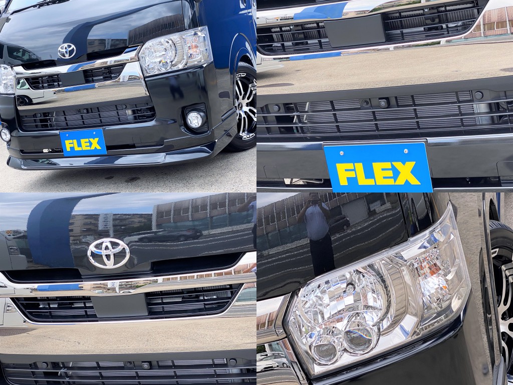 ＦＬＥＸオリジナル ＤｅｌｆｉｎｏＬｉｎｅフロントスポイラーをセット！！フロントカメラやＬＥＤヘッドライトもついてますよ☆レーダーブレーキ完備！！
