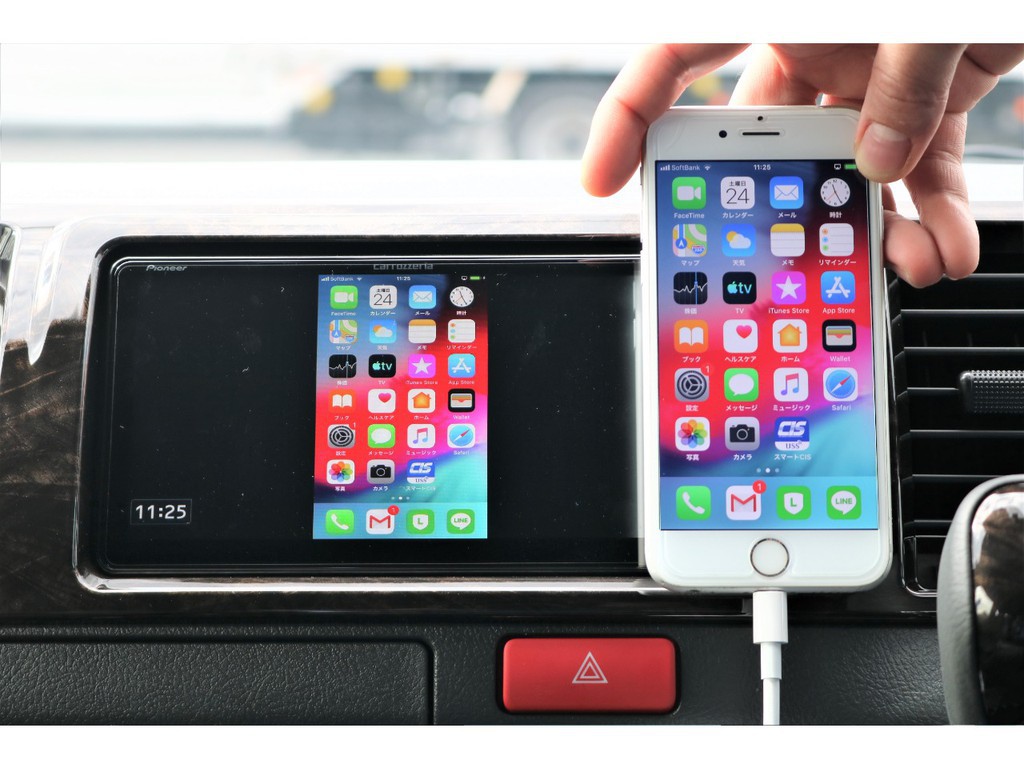 パイオニア製フルセグナビ装備済み！ＨＤＭＩによるスマホミラーリング接続が可能になっております☆