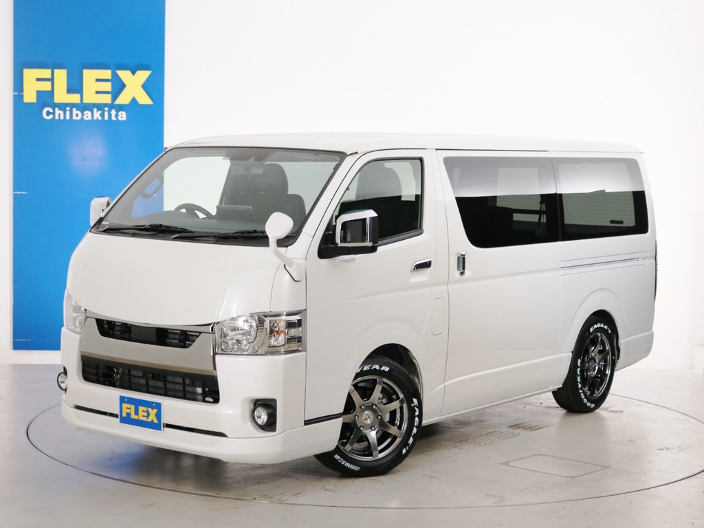 新車未登録　一部改良後　ハイエースバン　Ｓ－ＧＬ　特別仕様車【ダークプライムⅡ】　ガソリン２ＷＤ　５人乗り４ナンバー登録　カスタムＰＫＧ！