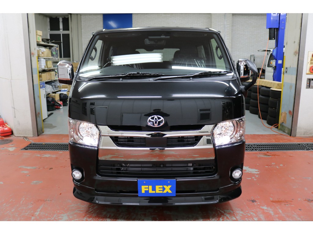 新車ハイエースＶダークプライムⅡ２０００ガソリンナビパッケージ完成致しました！！ＦＬＥＸオリジナルパーツでカスタマイズした1台！！即納車もご対応可能になります！！