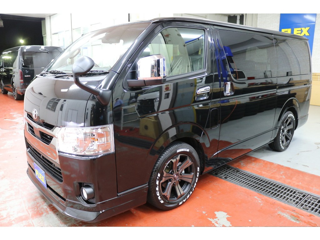 新車ハイエースＶダークプライムⅡ２０００ガソリンナビパッケージ完成致しました！！ＦＬＥＸオリジナルパーツでカスタマイズした1台！！即納車もご対応可能になります！！
