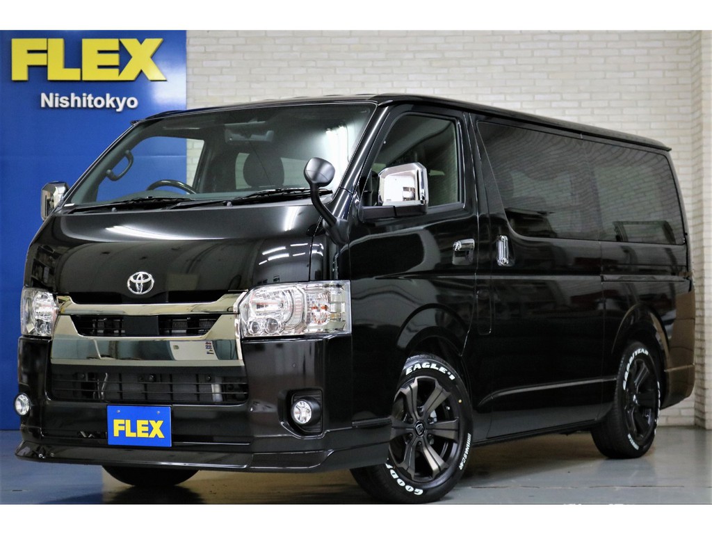 新車ハイエースＶダークプライムⅡ２０００ガソリンナビパッケージ完成致しました！！ＦＬＥＸオリジナルパーツでカスタマイズした1台！！即納車もご対応可能になります！！