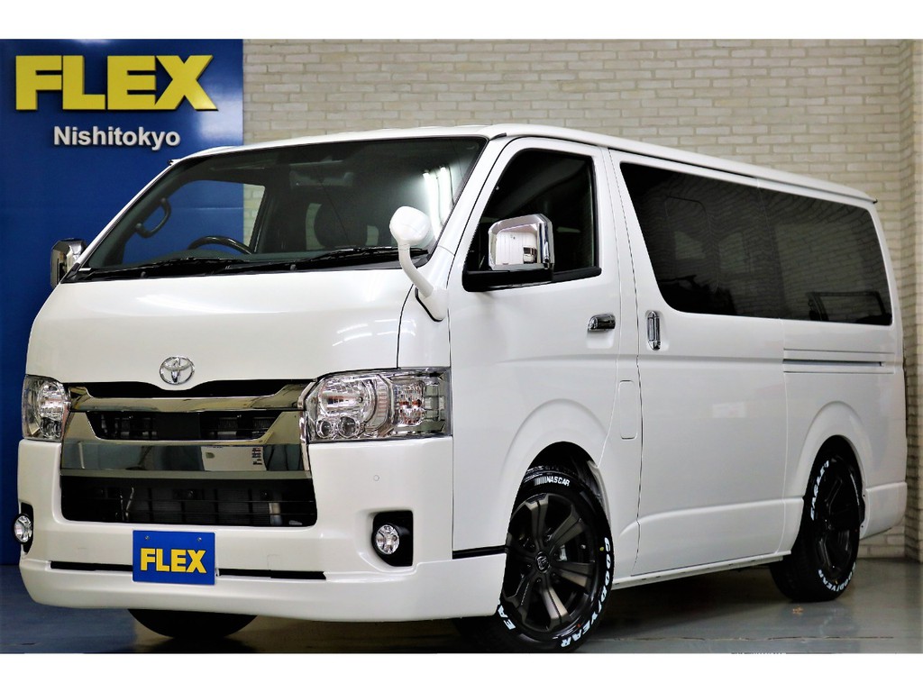 新車ハイエースＶダークプライムⅡ２０００ガソリン２ＷＤ床張りベットＫＩＴパッケージ完成致しました！！