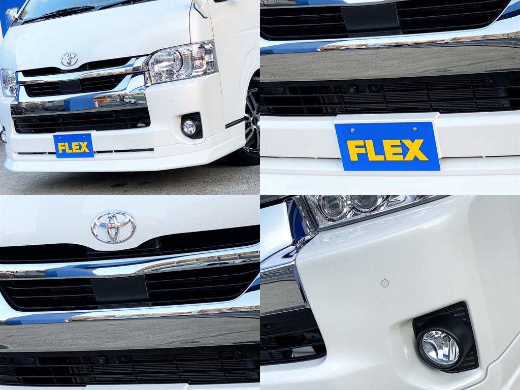 ＦＬＥＸオリジナル ＤｅｋｆｉｎｏＬｉｎｅフロントスポイラーをセット！！フロントカメラ レーダーブレーキ インテリジェントクリアランスソナー完備！！