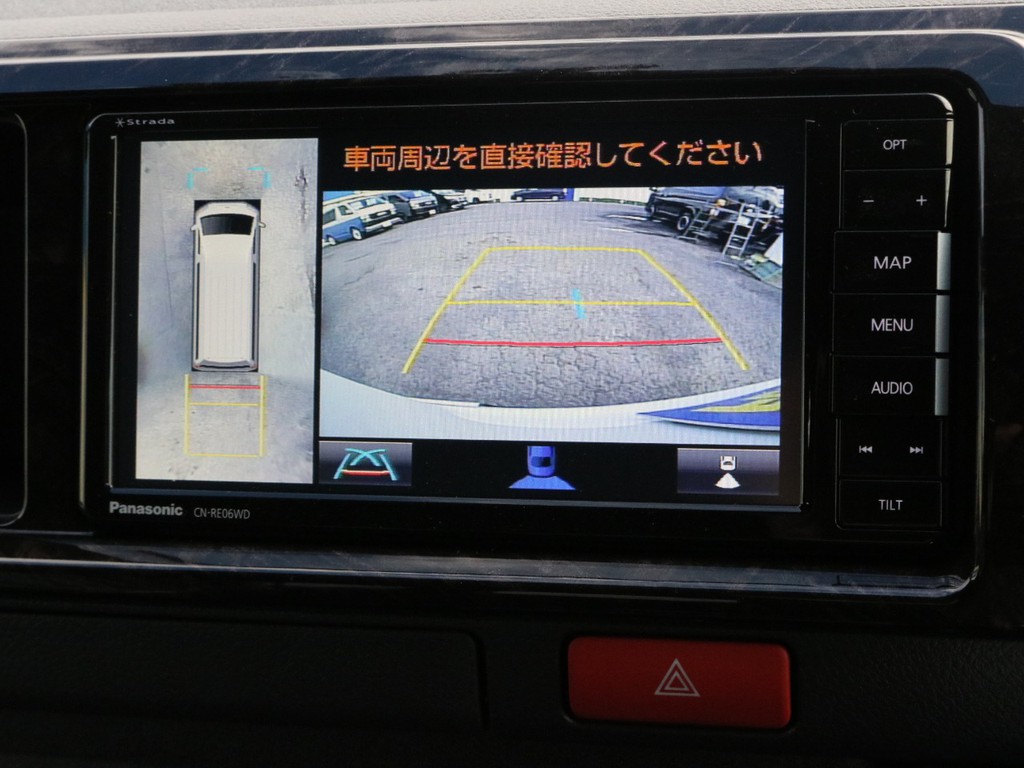 メーカーオプションパノラミックビューモニター連動加工施工！