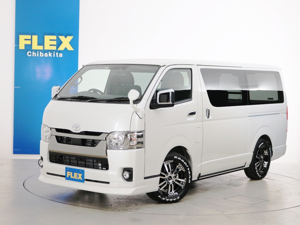 新車未登録　一部改良後　ハイエースバン　Ｓ－ＧＬ　特別仕様車【ダークプライムⅡ】　５人乗り４ナンバー登録　ディーゼルターボ４ＷＤ　ベッドカスタムＰＫＧ！