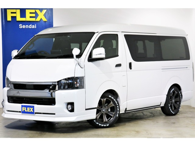 ★新型　ハイエース　スーパーGL　ワイドバン　2.7 ガソリン 4WD ウィンカーミラー付きBY2ボンネット＆インナーブラックヘットライト★