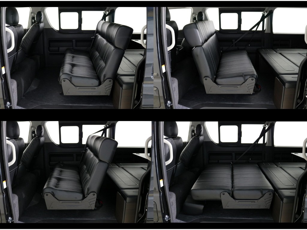 3人掛けシートで対面やフラットなど様々なシート展開が可能な万能シートアレンジ車♪
