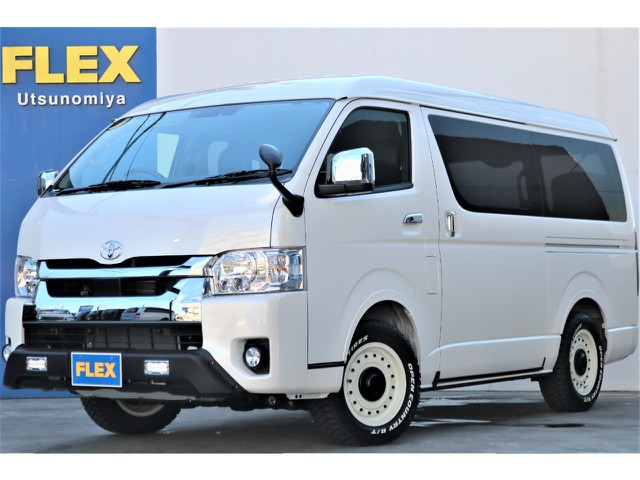【新車】ハイエースワゴンGLロング　ミドルルーフ4WD内装架装Ver1ホワイトオフロードパッケージ！