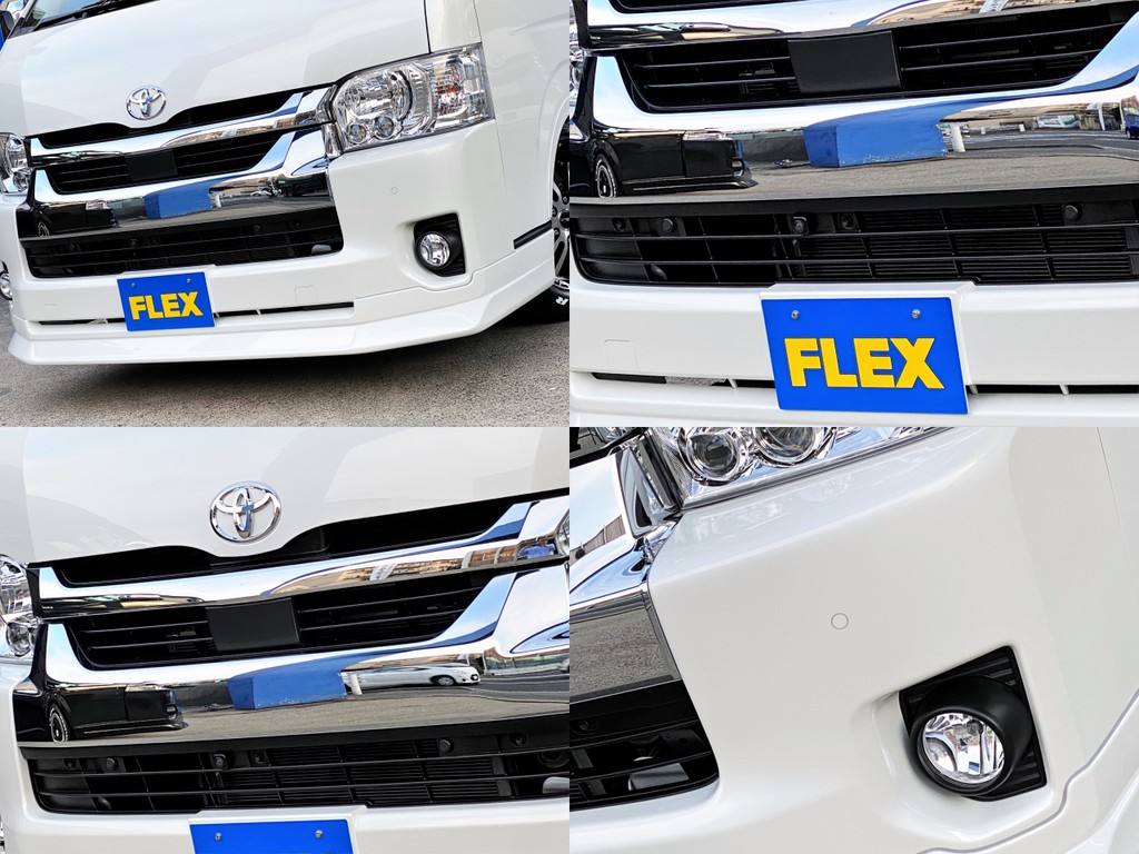 ＦＬＥＸオリジナル ＤｅｌｆｉｎｏＬｉｎｅフロントスポイラーをセット！！フロントカメラやクリアランスソナー レーダーブレーキ完備！！