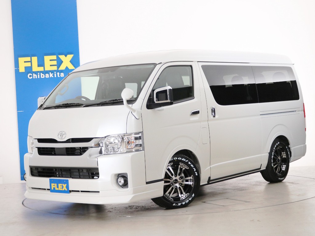 新車未登録　ハイエースワゴンＧＬ　ガソリン４ＷＤ　１０人乗り３ナンバー登録　寒冷地仕様　ＦＬＥＸオリジナル内装アレンジ【Ｖｅｒ１．５】！