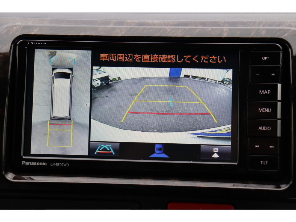 バックカメラに360度カメラも装着済み