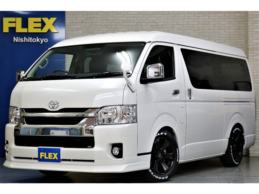 新車ハイエースワゴンＧＬ２ＷＤアレンジＡＳシート施工ツインナビパッケージ完成！！フレックスオリジナルパール多数装備済みのコンプリートカー入庫！！