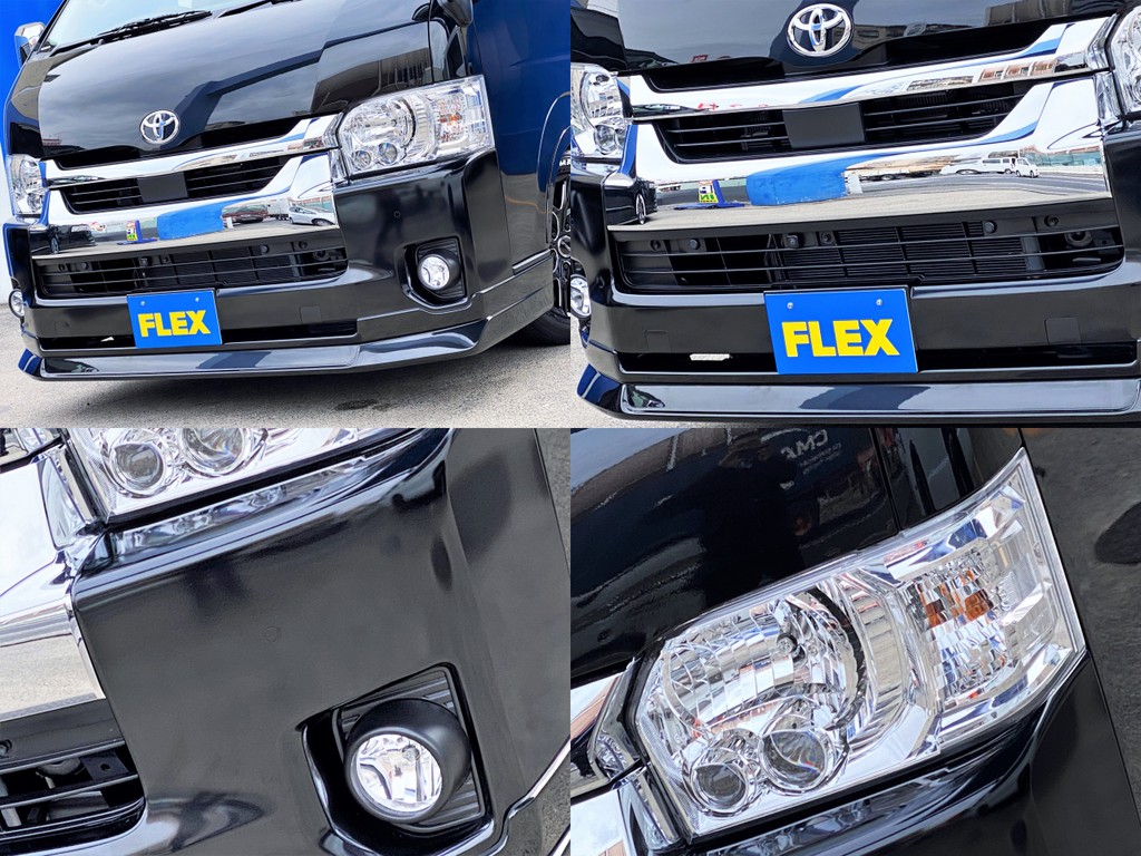 ＦＬＥＸオリジナル ＤｅｌｆｉｎｏＬｉｎｅフロントスポイラーをセット！！ＬＥＤヘッドライトやフロントカメラ完備！！インテリジェントクリアランスソナーもついてますよ☆