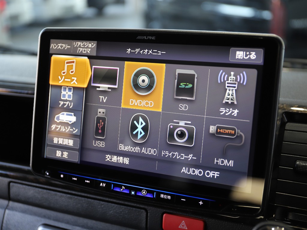 アルパイン　BIG-X１１インチ※音楽録音.DVD再生.Bluetooth.フルセグ　大画面で角度変えられるフローティングナビ！！