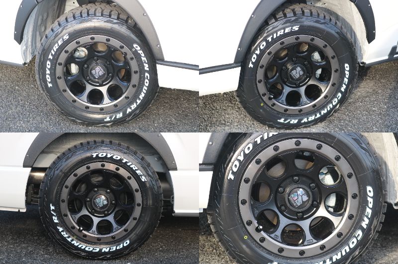 XJ03アルミホイール＆オープンカントリーＴＯＹＯタイヤを装備！