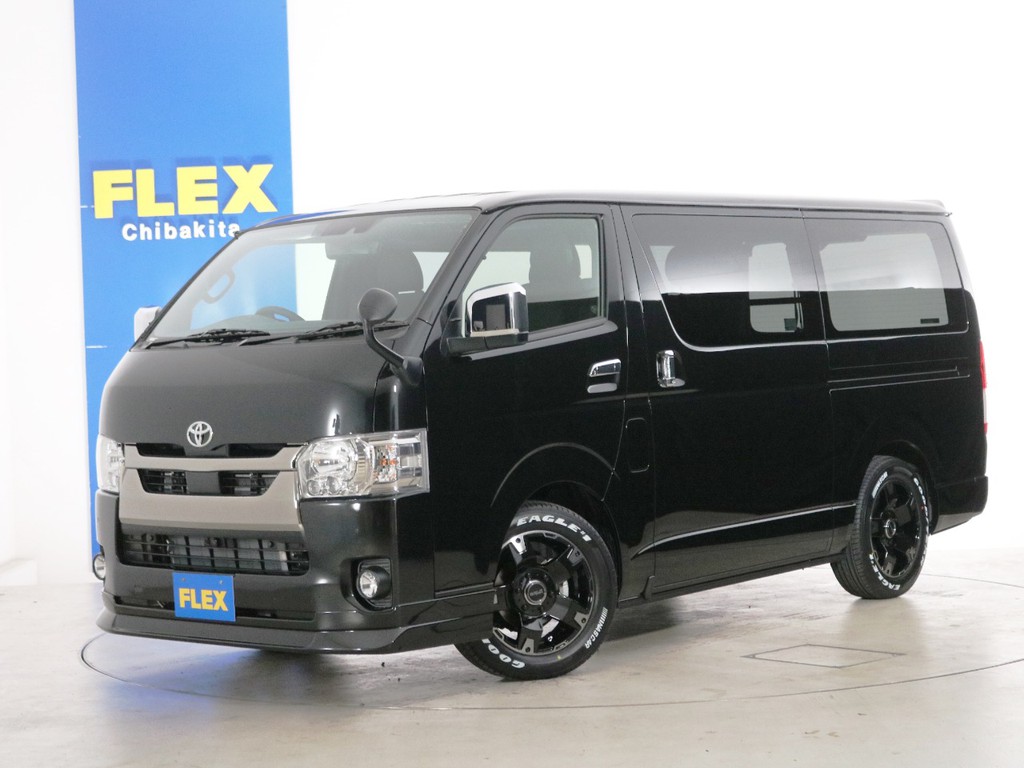 新車未登録　ハイエースバン　Ｓ－ＧＬ　特別仕様車【ダークプライムⅡ】　５人乗り４ナンバー登録　ディーゼルターボ４ＷＤ　寒冷地仕様　ベッドカスタムＰＫＧ！