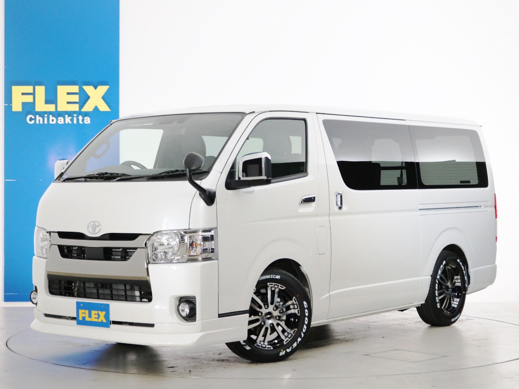 新車未登録　ハイエースバン　Ｓ－ＧＬ　特別仕様車【ダークプライムⅡ】　ガソリン２ＷＤ　５人乗り４ナンバー登録　ライトカスタムＰＫＧ！