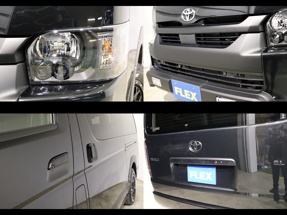 インナーブラックヘットライト！グリル・アウターハンドル・リアガーニッシュとメッキパーツを全てマットブラック塗装！