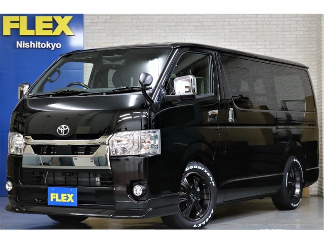 新車ハイエースＶダークプライムⅡ２８００ディーゼル床張りナビパッケージ完成致しました！！店頭在庫車、即納車もご対応可能になります！！