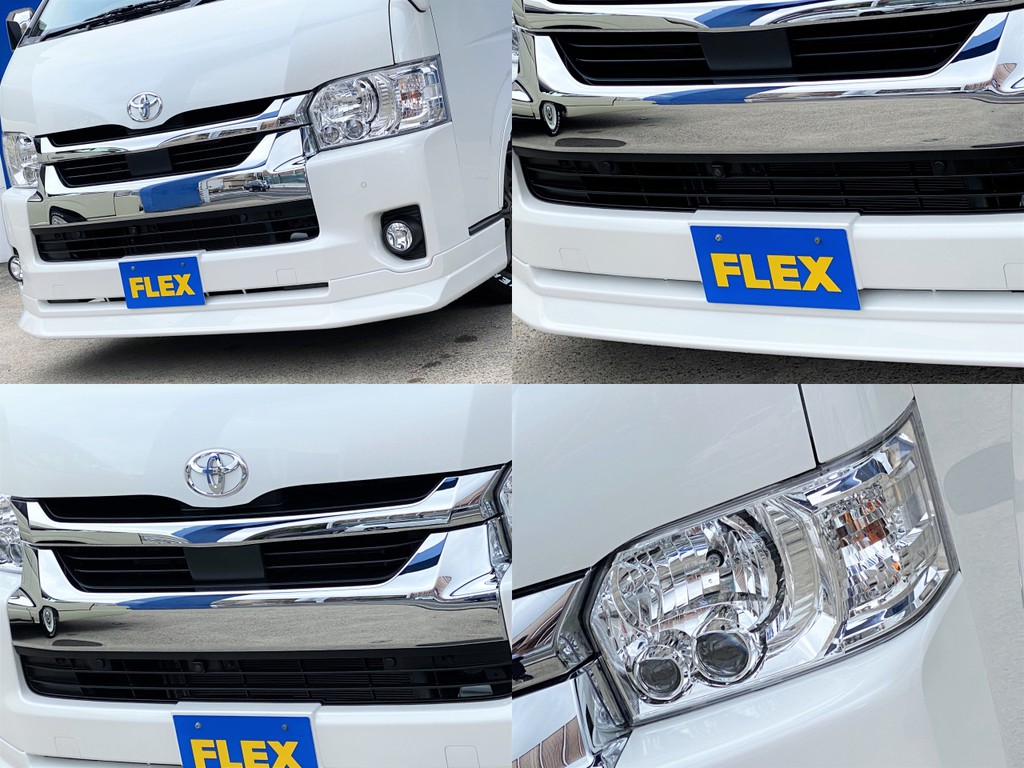 ＦＬＥＸオリジナル ＤｅｌｆｉｎｏＬｉｎｅフロントスポイラー装着！！フロントカメラやレーダーブレーキ ＬＥＤヘッドライトもついてますよ☆