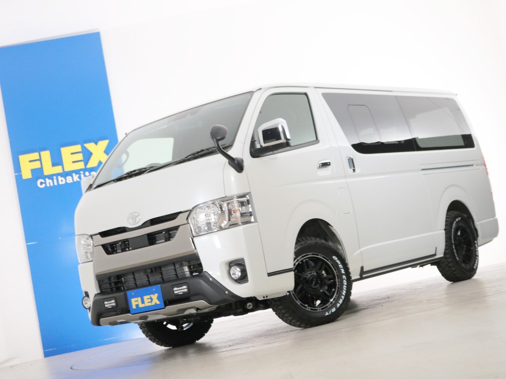 新車未登録　ハイエースバン　Ｓ－ＧＬ　特別仕様車【ダークプライムⅡ】　５人乗り４ナンバー登録　ガソリン４ＷＤ　寒冷地仕様　ベッドカスタムＰＫＧ！