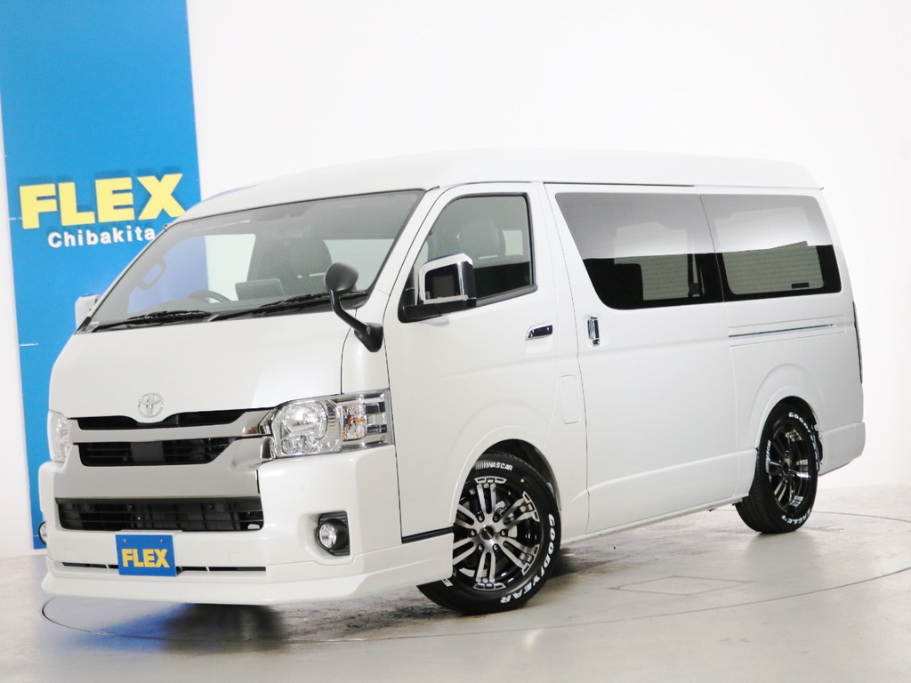 新車未登録　ハイエースバン　ワイド　Ｓ－ＧＬ　特別仕様車【ダークプライムⅡ】　５人乗り１ナンバー登録　ディーゼルターボ２ＷＤ　ライトカスタムＰＫＧ！
