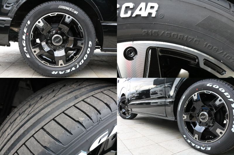 足元にはオリジナルＤｅｌｆ１７インチＡＷにナスカー２１５タイヤの組み合わせ！