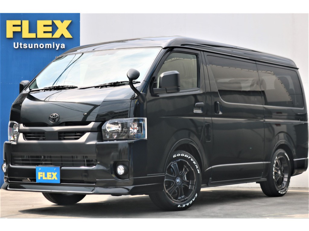 【新車】ハイエースワゴンGLロング　ミドルルーフ　オリジナル内装架装Ver2ブラックエイディション！！