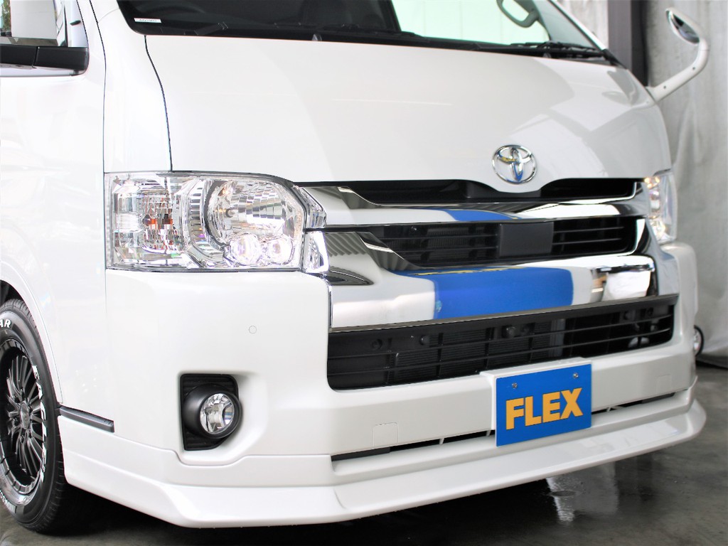 FLEXオリジナルのフロントリップスポイラーを装備しております！