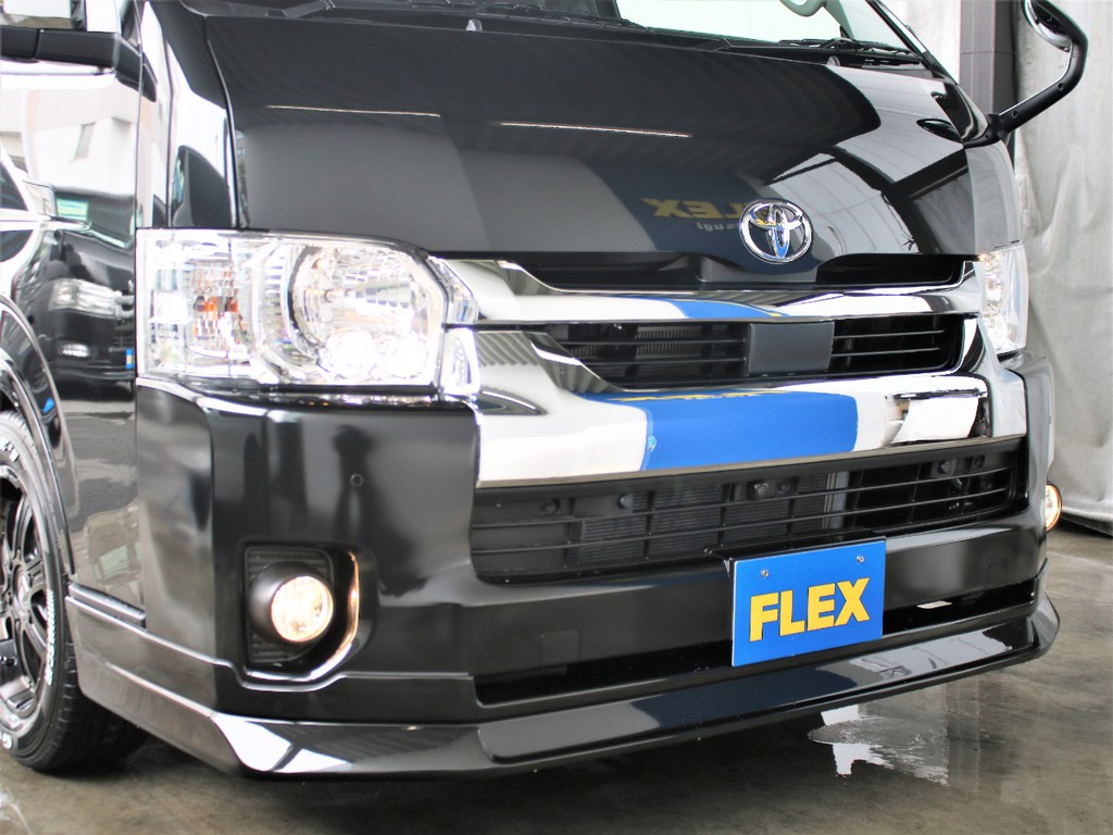 フレックスオリジナルのフロントリップスポイラーが装備済みです。