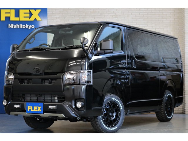 新車ハイエースＶダークプライムⅡ２８００ディーゼル４ＷＤブラックエディション完成致しました！！マッドブラックに拘り作成した1台！！店頭在庫車、即納車もご対応可能になります！！