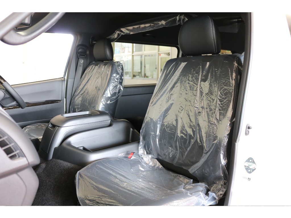 新車ハイエースＶダークプライムⅡワイドスーパーＧＬ２８００ディーゼルターボカスタム車両完成致しました！！フレックスオリジナルパーツ多数装備済み！！